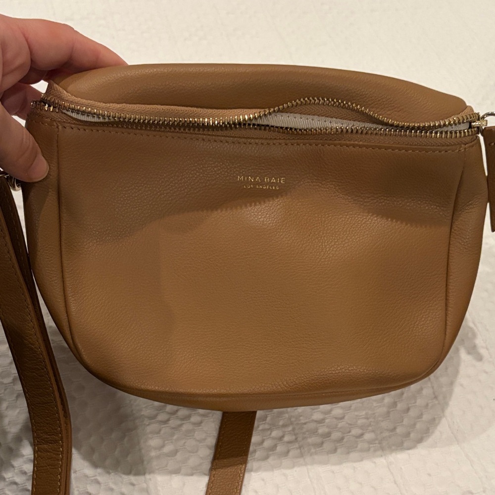 Mina Baie Tan Crossbody Bag
